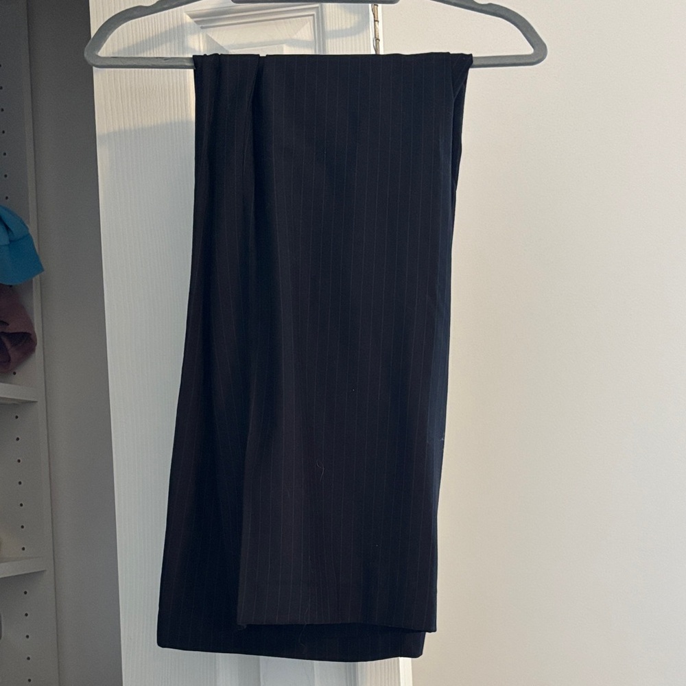 Tailored Black Pinstripe Trousers